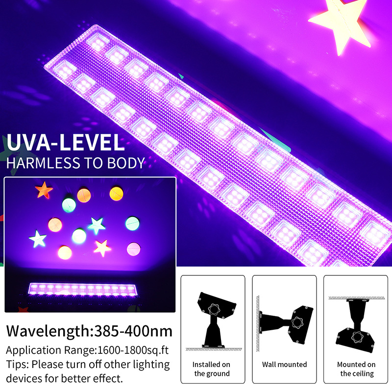 100W 385-400nm UV Blacklight Linear Wall Washer 80LEDs AC85-265V Input 100W 385-400nm UV Blacklight Linear Wall Washer 80LEDs AC85-265V Input